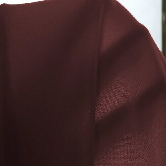 Coffee Brown Casual Women's Slim Fit Solid Color Collar Pleated Short Sleeve Tee - Picture 7 of 7